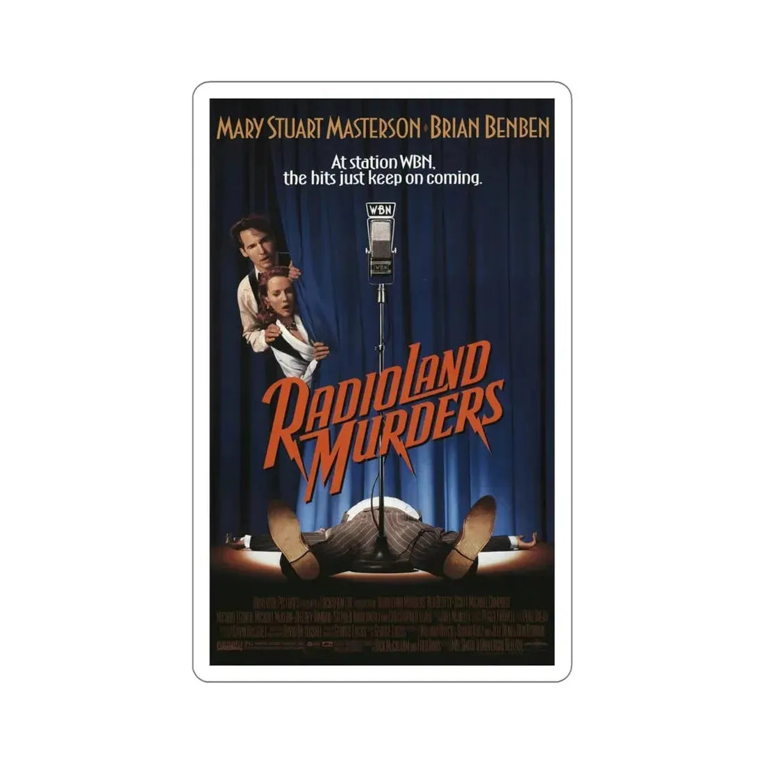 Radioland Murders 1994 Movie Poster STICKER Vinyl Die-Cut Decal - The Sticker Space