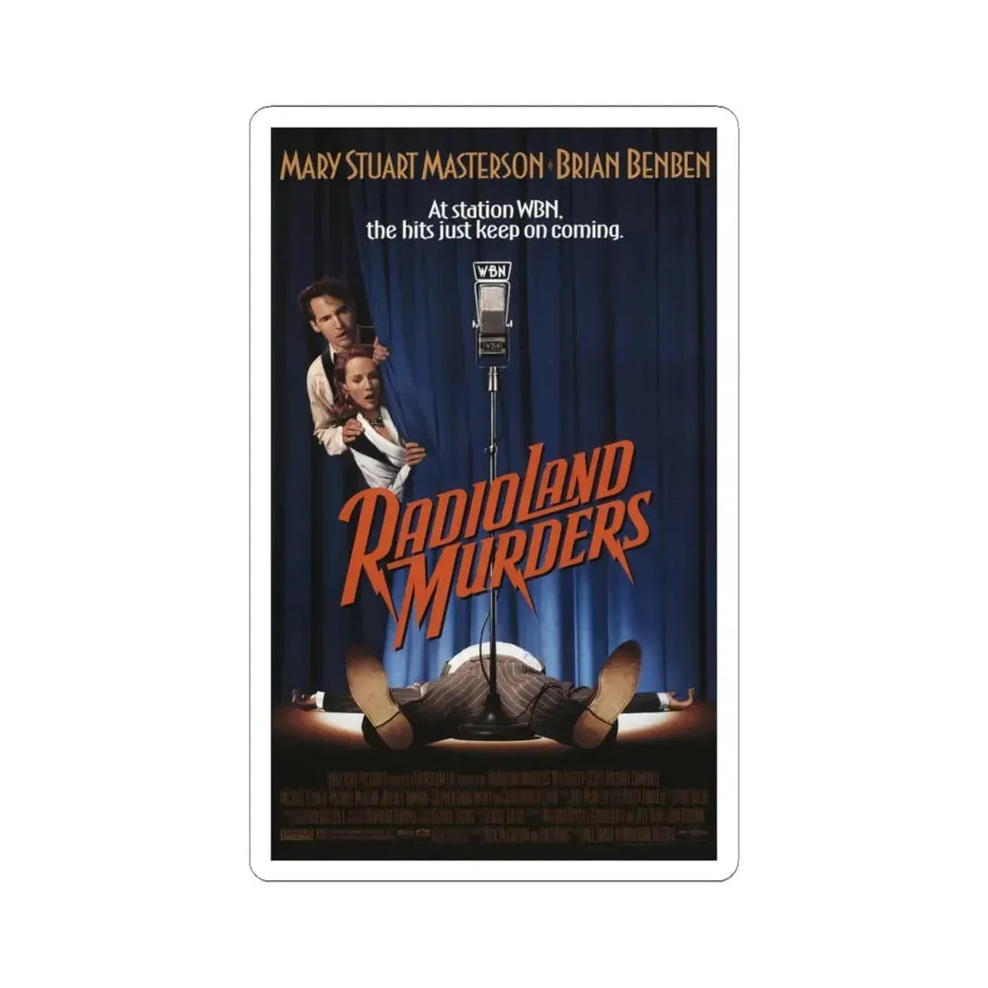 Radioland Murders 1994 Movie Poster - STICKER Vinyl Kiss-Cut Decal 4 Inch White - The Sticker Space