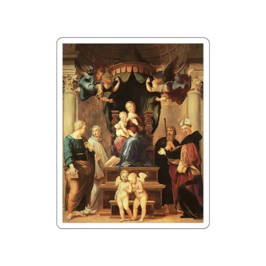 RAFFAELLO Sanzio - Madonna del Baldacchino (Artwork) STICKER Vinyl Die-Cut Decal White Die-Cut 2 Inch - The Sticker Space