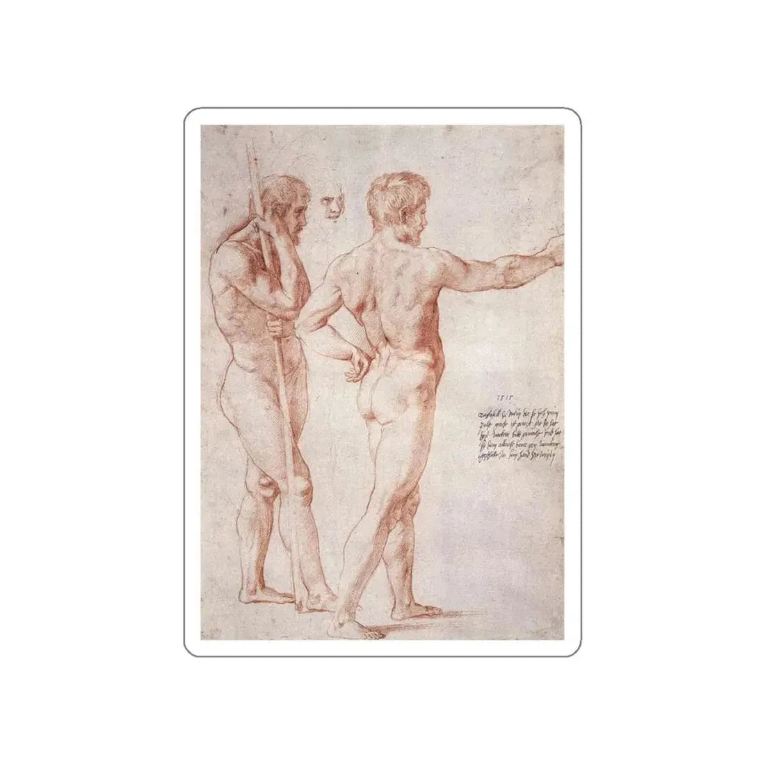 RAFFAELLO Sanzio - Nude Study (Artwork) STICKER Vinyl Die-Cut Decal - The Sticker Space