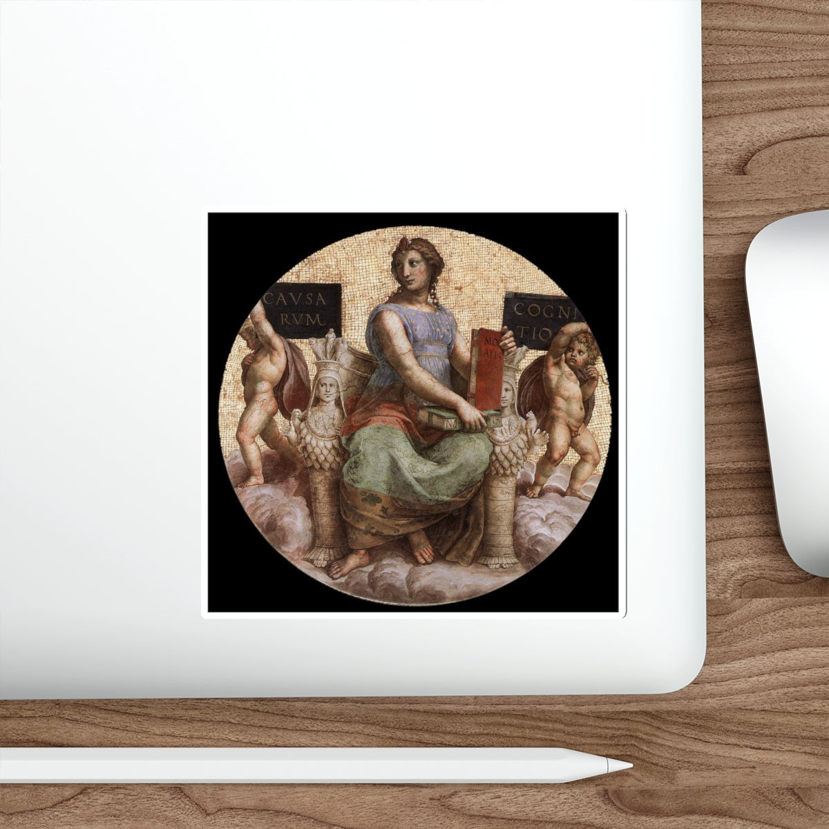 RAFFAELLO Sanzio - Philosophy (ceiling tondo) (Artwork) STICKER Vinyl Die-Cut Decal-The Sticker Space