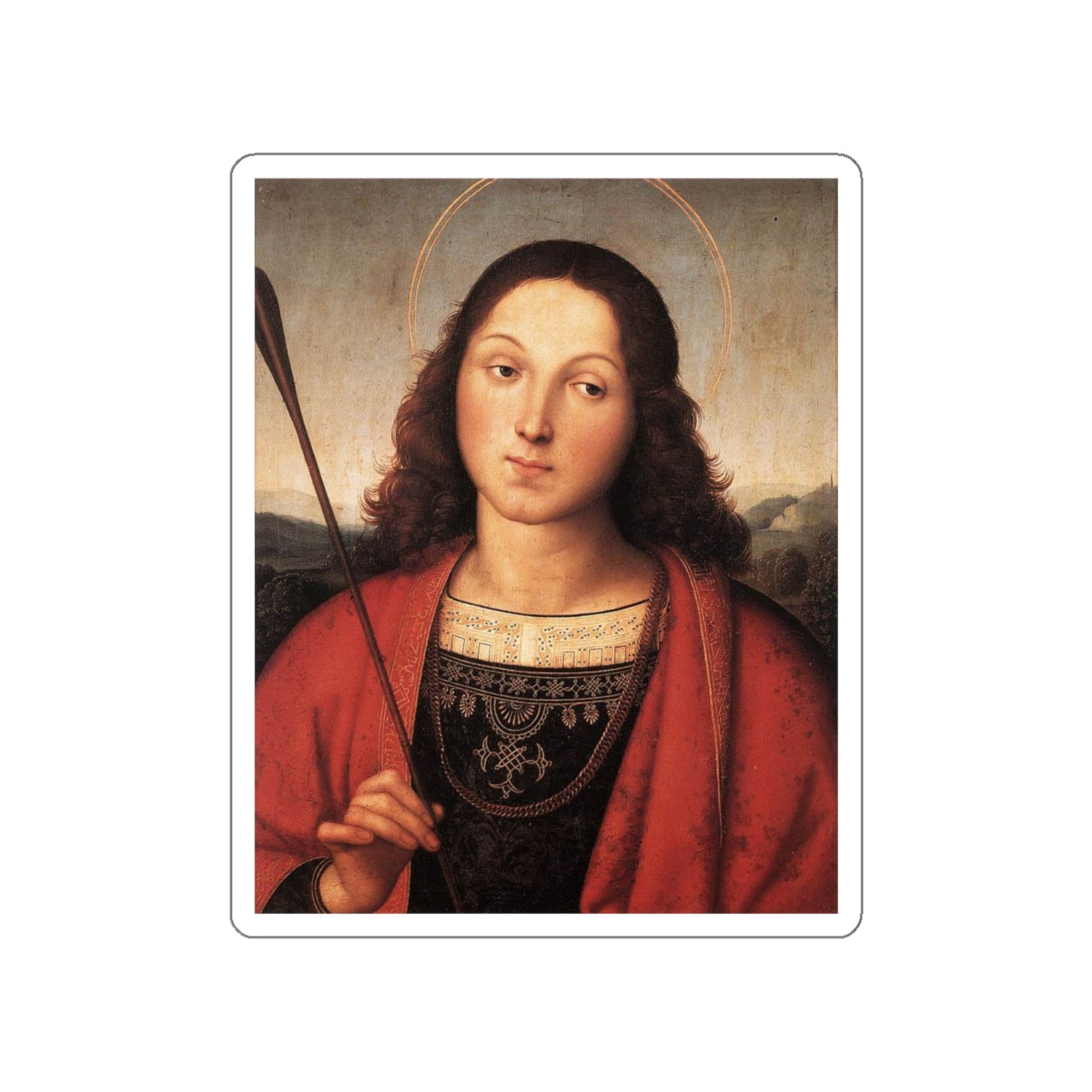 RAFFAELLO Sanzio - St Sebastian (Artwork) STICKER Vinyl Die-Cut Decal-White-The Sticker Space