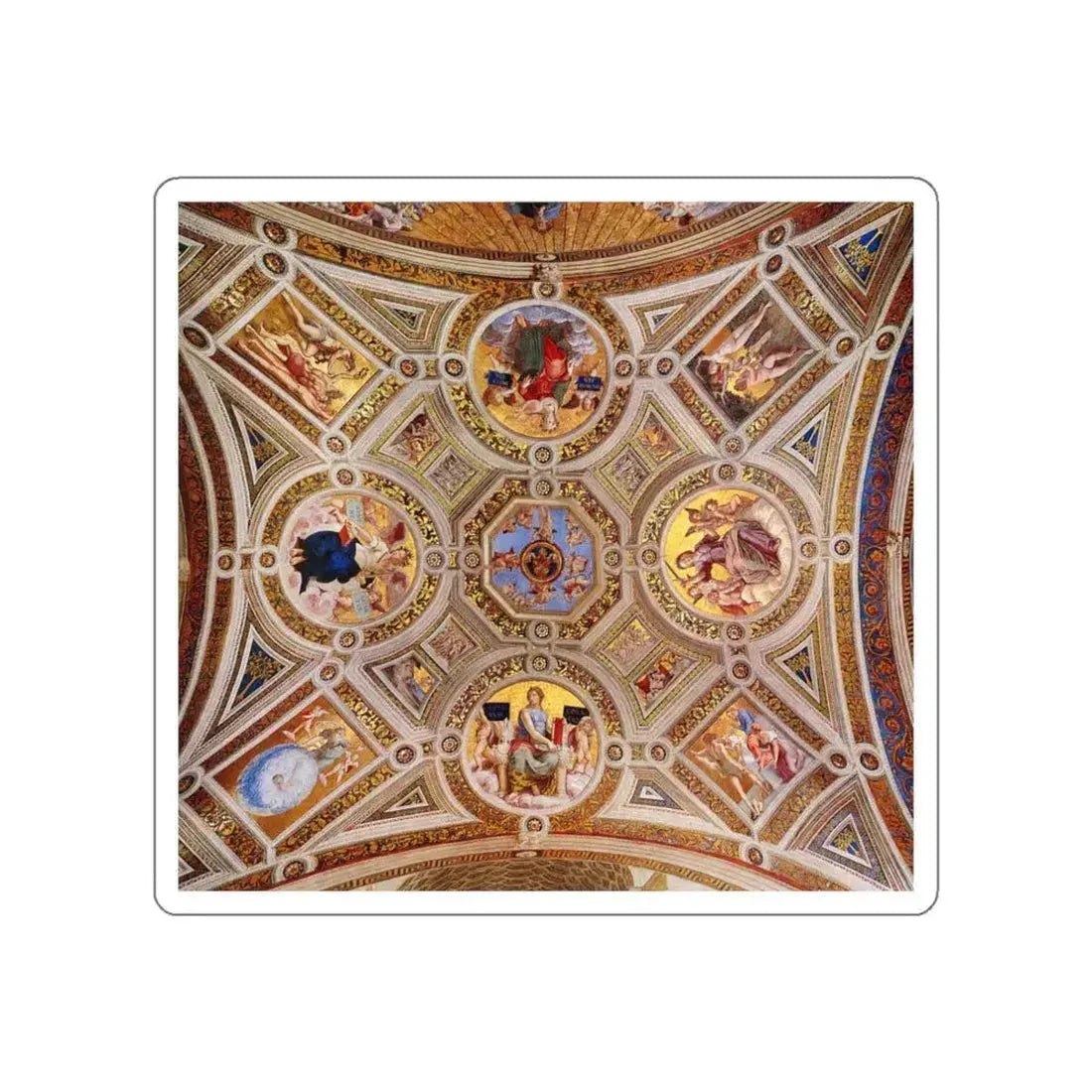 RAFFAELLO Sanzio - Stanza Della Segnatura (Artwork) STICKER Vinyl Die-Cut Decal White Die-Cut 3 Inch - The Sticker Space