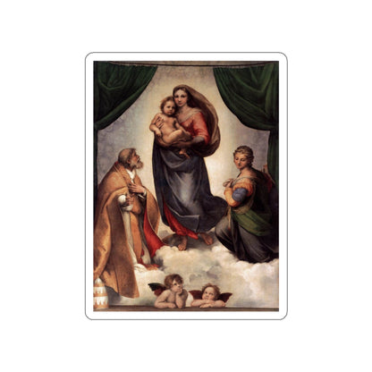 RAFFAELLO Sanzio - The Sistine Madonna (Artwork) STICKER Vinyl Die-Cut Decal-White-The Sticker Space