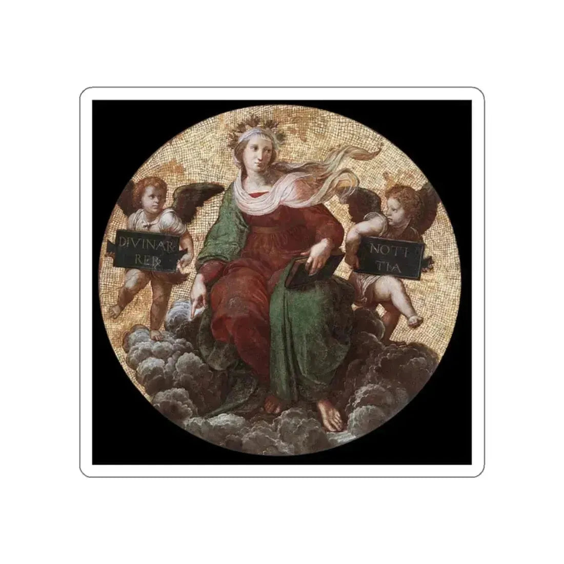 RAFFAELLO Sanzio - Theology (ceiling tondo) (Artwork) STICKER Vinyl Die-Cut Decal White Die-Cut 2 Inch - The Sticker Space