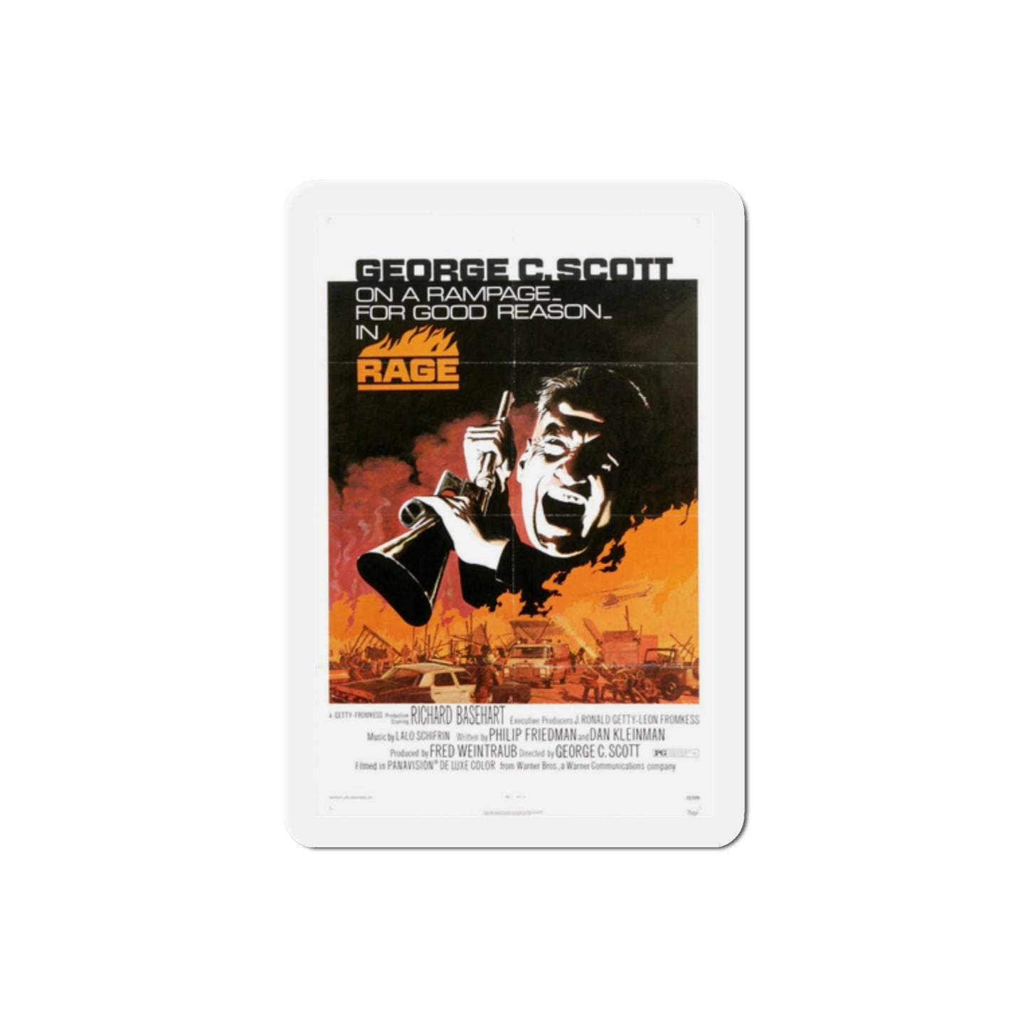 Rage 1972 Movie Poster Die-Cut Magnet-2 Inch-The Sticker Space