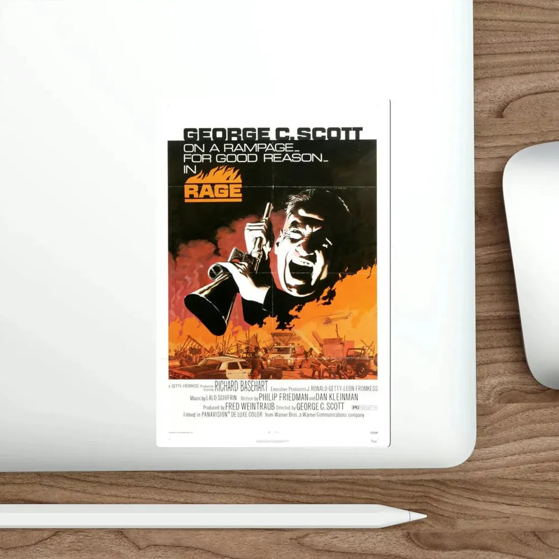 Rage 1972 Movie Poster STICKER Vinyl Die-Cut Decal - The Sticker Space