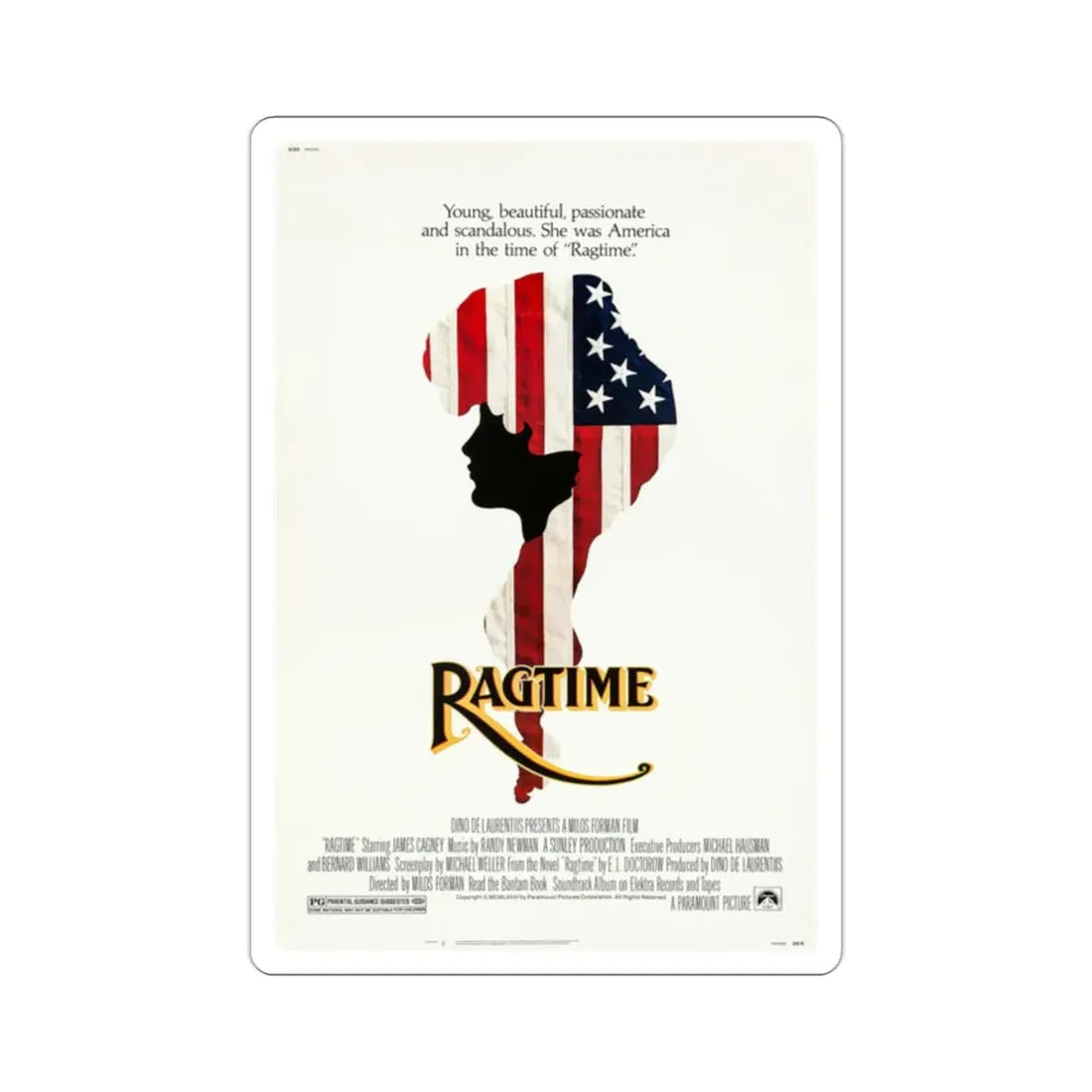 Ragtime 1981 Movie Poster STICKER Vinyl Die-Cut Decal - The Sticker Space