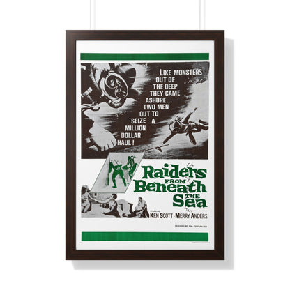 RAIDERS FROM BENEATH THE SEA 1964 - Framed Movie Poster-20" x 30"-The Sticker Space