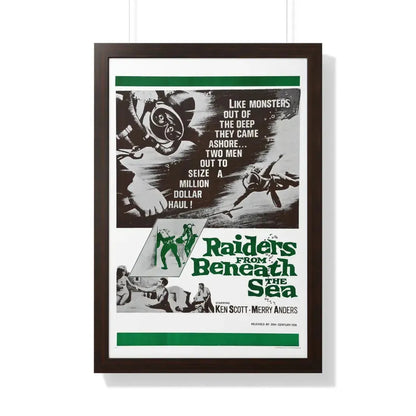 RAIDERS FROM BENEATH THE SEA 1964 - Framed Movie Poster - The Sticker Space