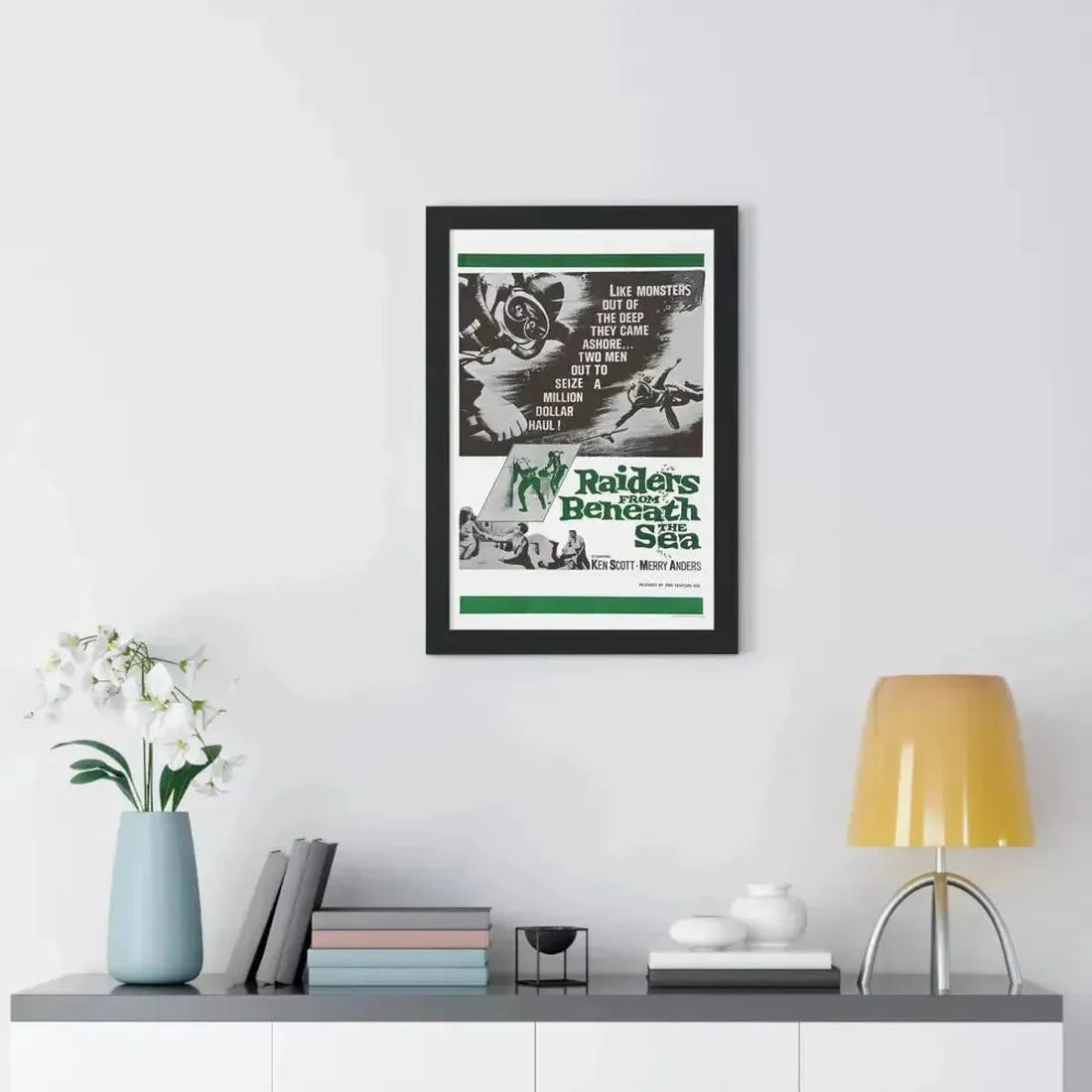 RAIDERS FROM BENEATH THE SEA 1964 - Framed Movie Poster - The Sticker Space