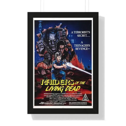 RAIDERS OF THE LIVING DEAD 1986 - Framed Movie Poster 16″ x 24″ Black - The Sticker Space