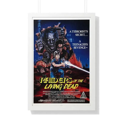RAIDERS OF THE LIVING DEAD 1986 - Framed Movie Poster 20" x 30" White - The Sticker Space