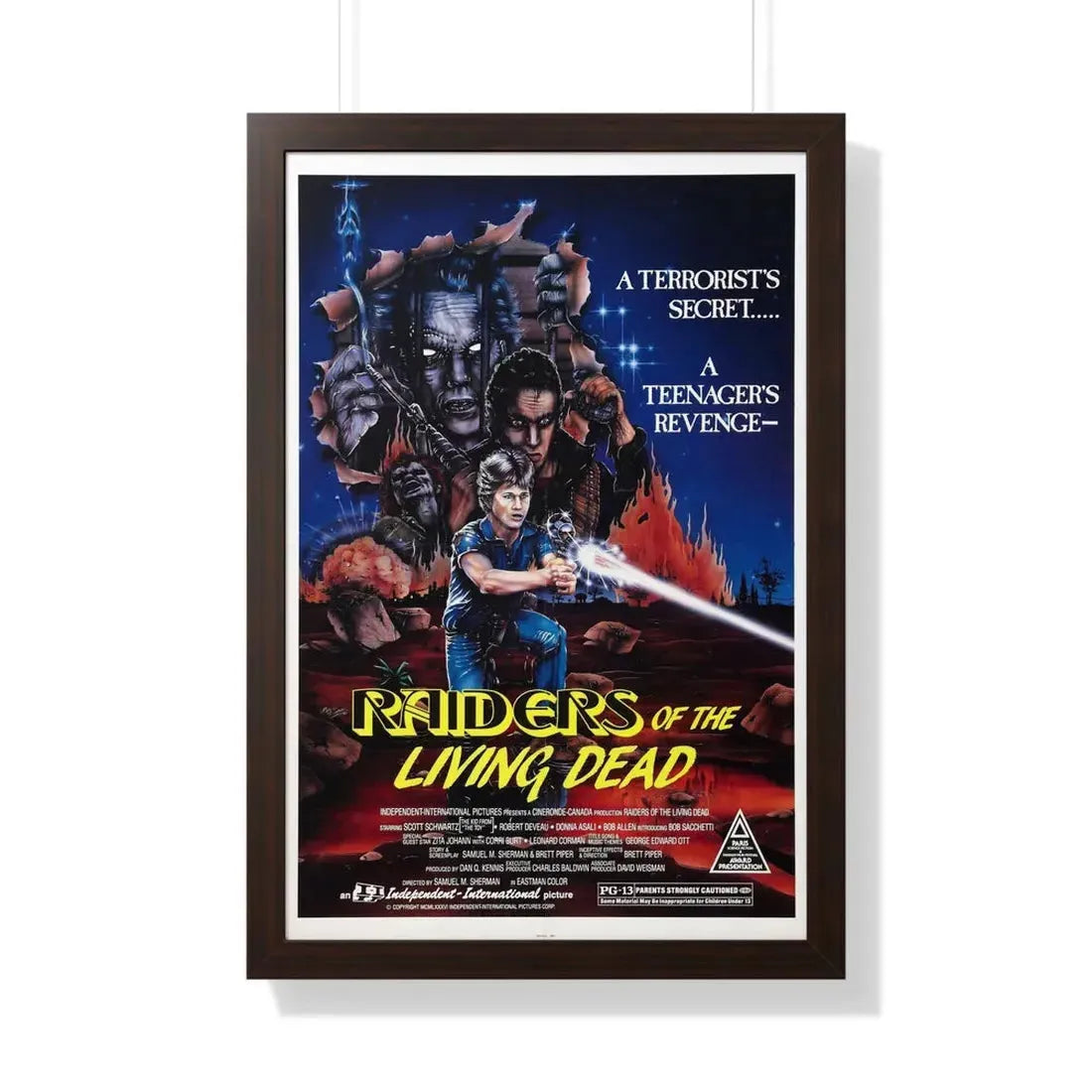 RAIDERS OF THE LIVING DEAD 1986 - Framed Movie Poster - The Sticker Space