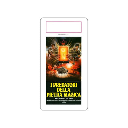 RAIDERS OF THE MAGIC IVORY (ITALIAN) 1988 Movie Poster STICKER Vinyl Die-Cut Decal 4 Inch - The Sticker Space