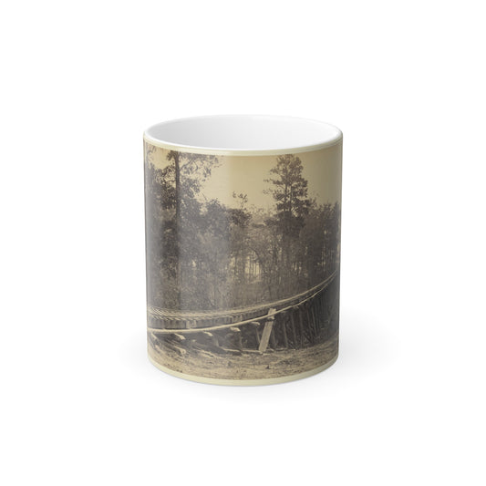 Railroad Bridge With Timber Trestles (U.S. Civil War) Color Morphing Mug 11oz