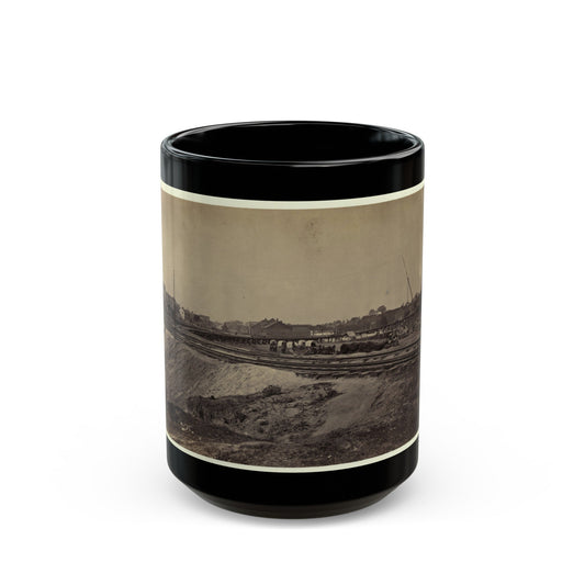 Railroad Construction On The City Point And Army Railroad Line (U.S. Civil War) Black Coffee Mug-15oz-The Sticker Space