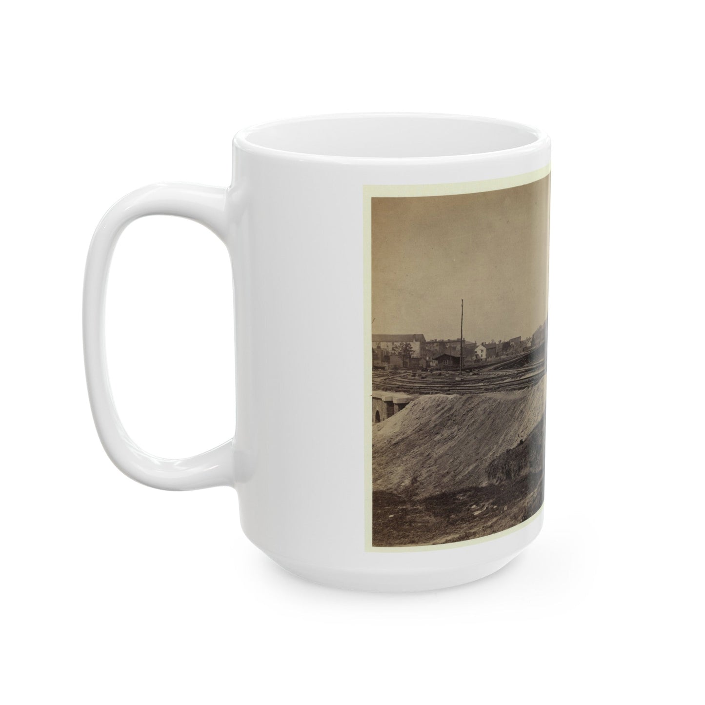 Railroad Construction On The City Point And Army Railroad Line (U.S. Civil War) White Coffee Mug-The Sticker Space