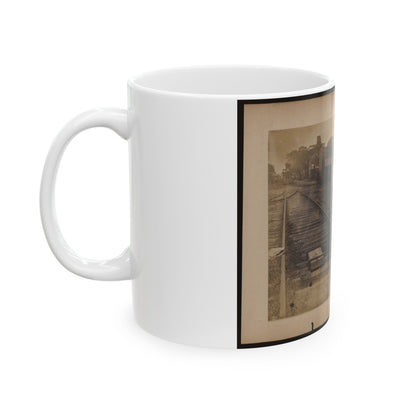 Railroad Construction Worker Straightening Track (U.S. Civil War) White Coffee Mug-The Sticker Space