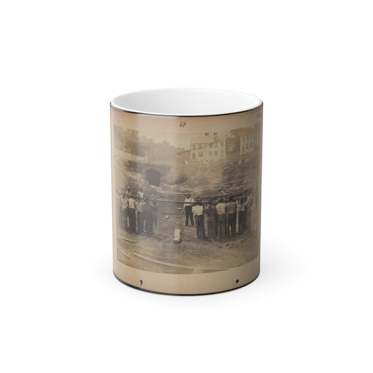 Railroad Construction Workers Holding Track (U.S. Civil War) Color Morphing Mug 11oz-11oz-The Sticker Space