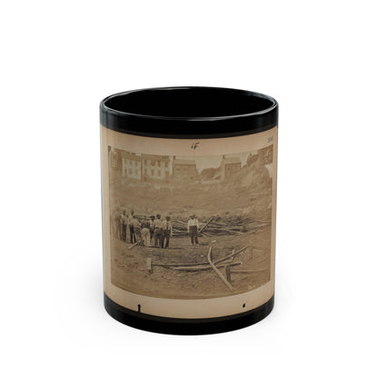 Railroad Construction Workers Straightening Track (U.S. Civil War) Black Coffee Mug-11oz-The Sticker Space