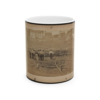 Railroad Construction Workers Straightening Track (U.S. Civil War) White Coffee Mug-11oz-The Sticker Space