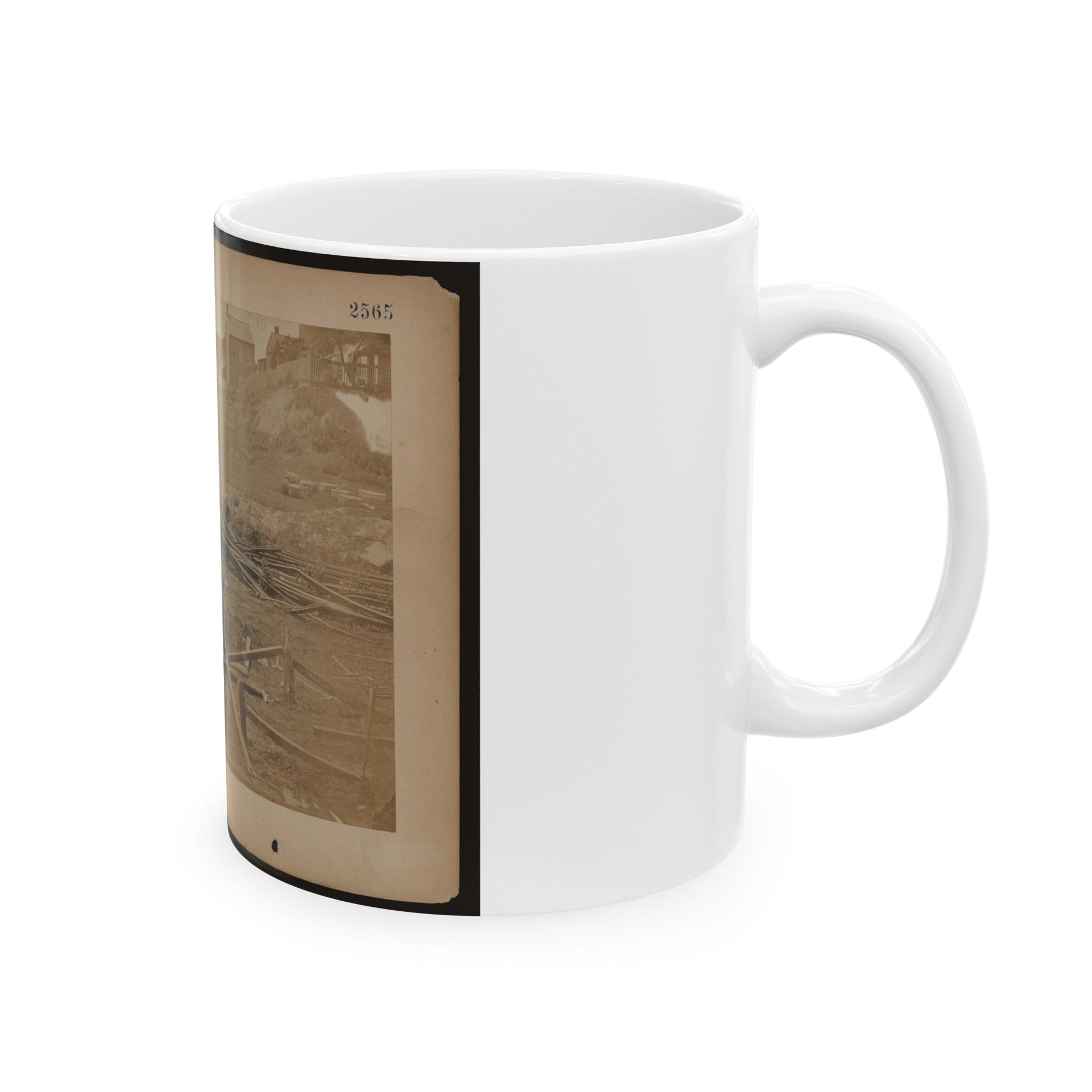 Railroad Construction Workers Straightening Track (U.S. Civil War) White Coffee Mug-The Sticker Space