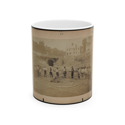 Railroad Construction Workers (U.S. Civil War) White Coffee Mug-11oz-The Sticker Space