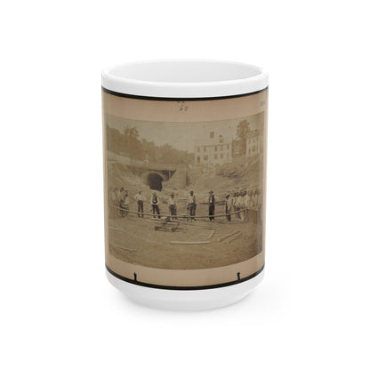 Railroad Construction Workers (U.S. Civil War) White Coffee Mug-15oz-The Sticker Space