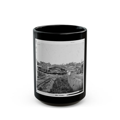 Railroad Depot In Warrenton (U.S. Civil War) Black Coffee Mug-15oz-The Sticker Space