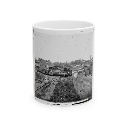 Railroad Depot In Warrenton (U.S. Civil War) White Coffee Mug-11oz-The Sticker Space