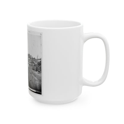 Railroad Depot In Warrenton (U.S. Civil War) White Coffee Mug-The Sticker Space