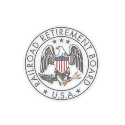 Railroad Retirement Board - STICKER Vinyl Kiss-Cut Decal 2 Inch Transparent - The Sticker Space