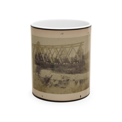 Railroad Trestle Bridge (U.S. Civil War) White Coffee Mug-11oz-The Sticker Space