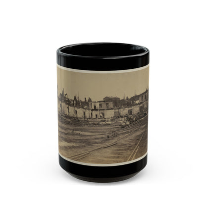 Railroad Yard Ruins, Richmond, Va. (U.S. Civil War) Black Coffee Mug-15oz-The Sticker Space