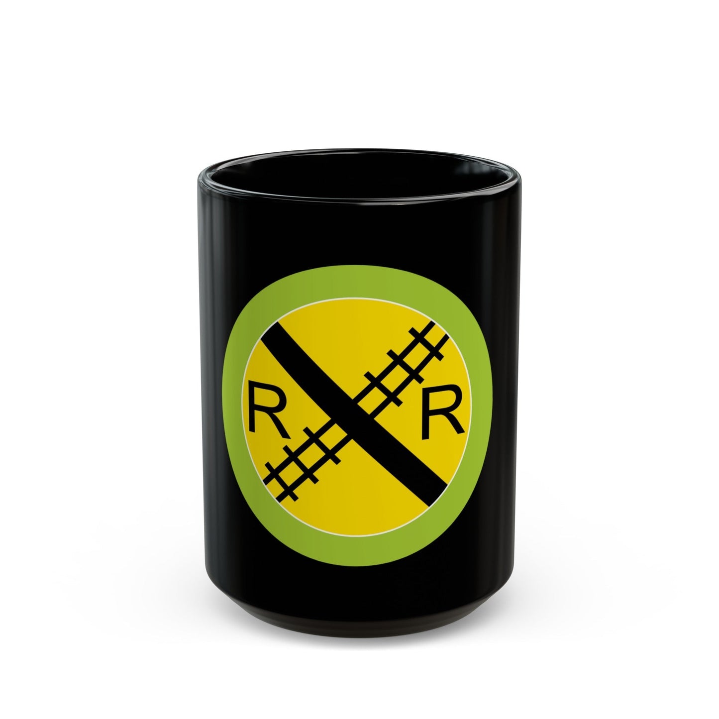 Railroading (Boy Scout Merit Badge) Black Coffee Mug-15oz-The Sticker Space