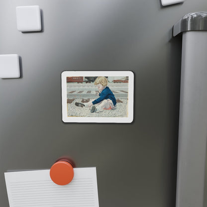 Railyard Illustrations (Magazine Illustration) Refrigerator Magnet-The Sticker Space