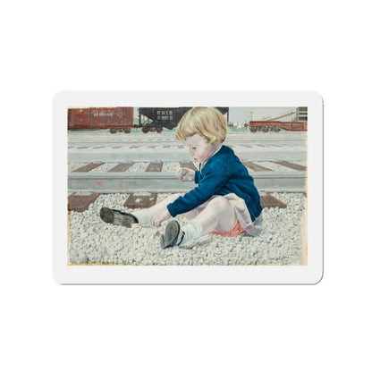 Railyard Illustrations (Magazine Illustration) Refrigerator Magnet-3" x 3"-The Sticker Space