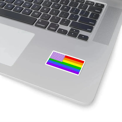 Rainbow flag (United States) STICKER Vinyl Kiss-Cut Decal - The Sticker Space