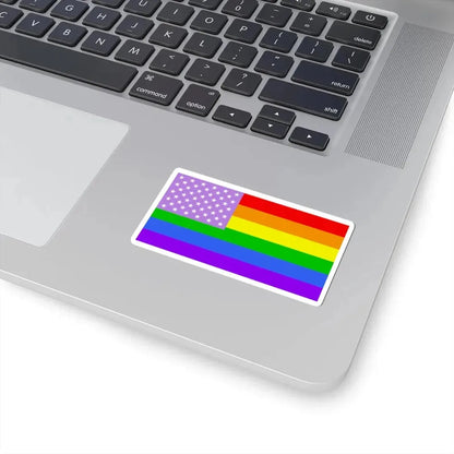 Rainbow flag (United States) STICKER Vinyl Kiss-Cut Decal - The Sticker Space