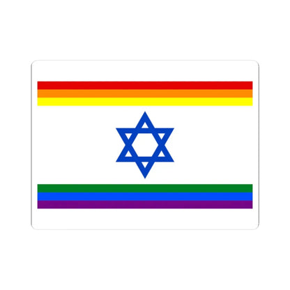 Rainbow Israel (Israel) STICKER Vinyl Kiss-Cut Decal 2 Inch White - The Sticker Space
