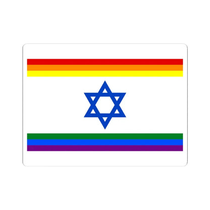 Rainbow Israel (Israel) STICKER Vinyl Kiss-Cut Decal 4 Inch White - The Sticker Space
