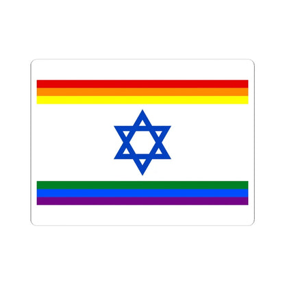 Rainbow Israel (Israel) STICKER Vinyl Kiss-Cut Decal 6 Inch White - The Sticker Space
