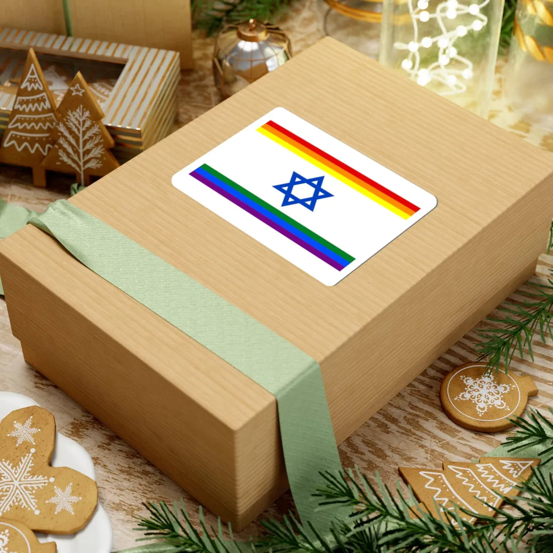 Rainbow Israel (Israel) STICKER Vinyl Kiss-Cut Decal - The Sticker Space