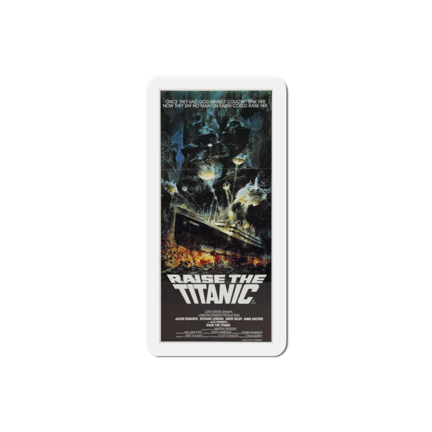 Raise the Titanic 1980 Movie Poster Die-Cut Magnet-2" x 2"-The Sticker Space