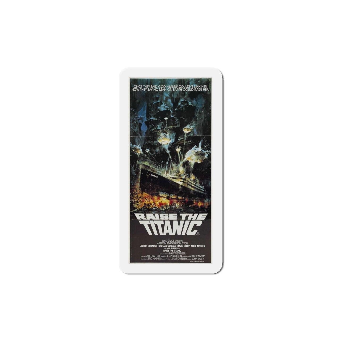 Raise the Titanic 1980 Movie Poster Die-Cut Magnet-4" x 4"-The Sticker Space