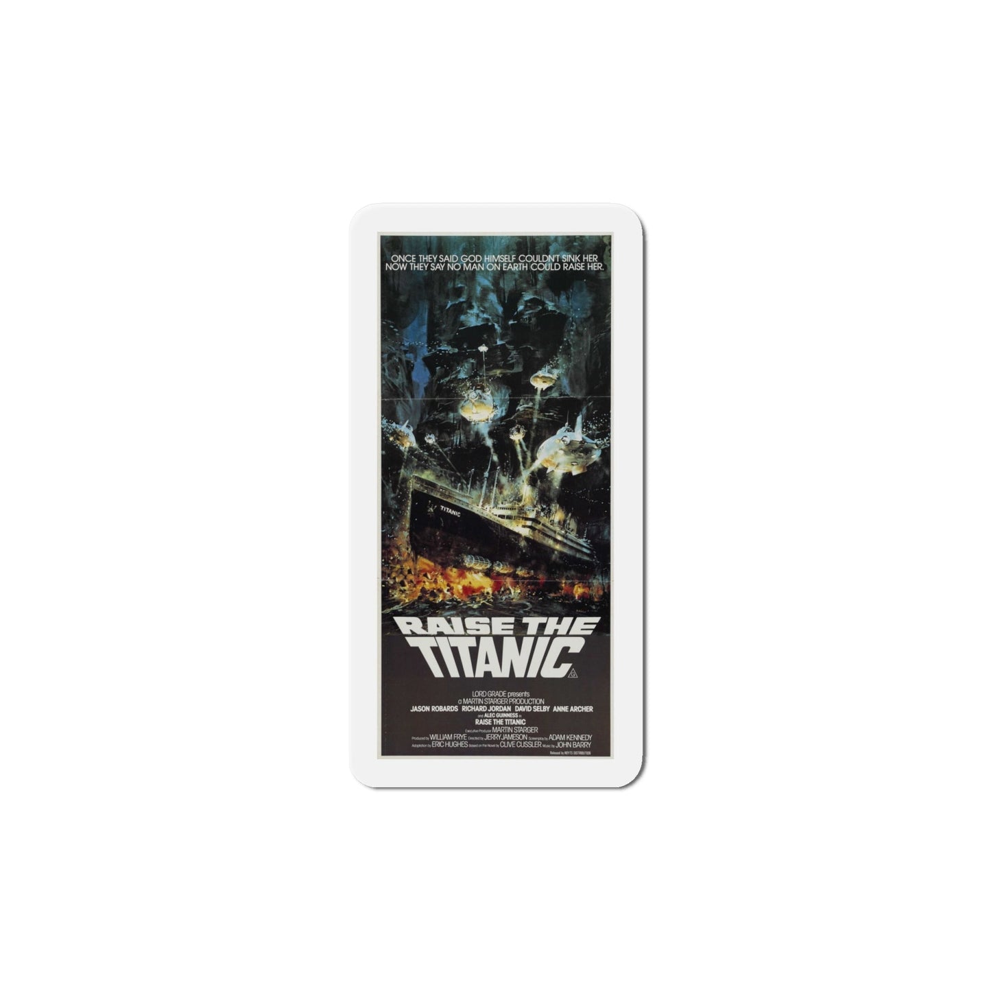 Raise the Titanic 1980 Movie Poster Die-Cut Magnet-6 × 6"-The Sticker Space