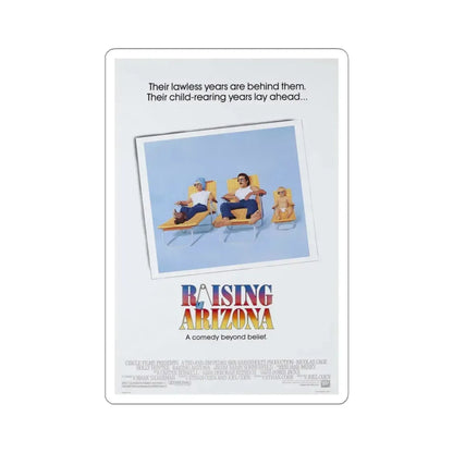 Raising Arizona 1987 Movie Poster - STICKER Vinyl Kiss-Cut Decal 4 Inch White - The Sticker Space