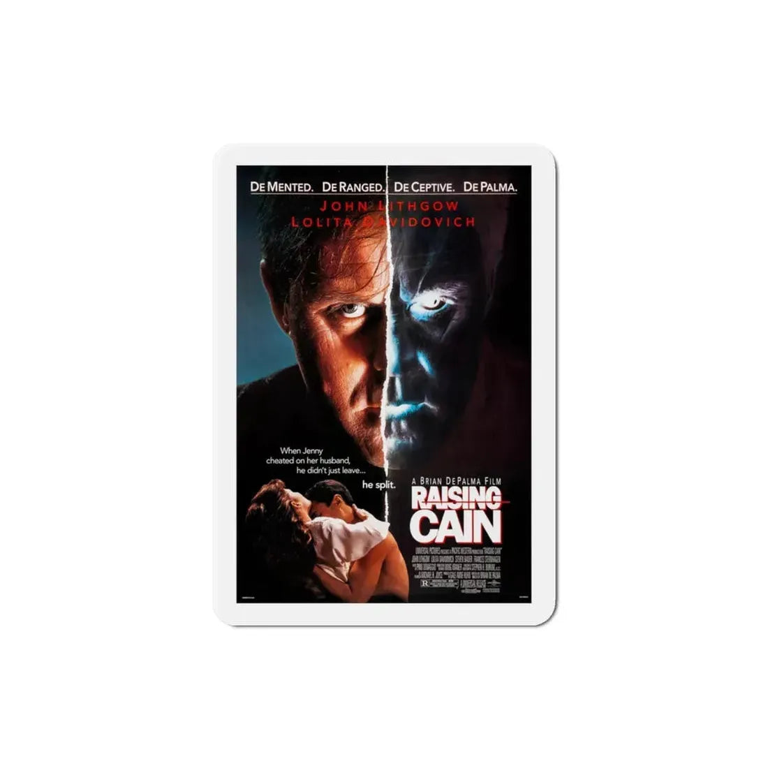 Raising Cain 1992 Movie Poster Refrigerator Magnet 3 Inch - The Sticker Space