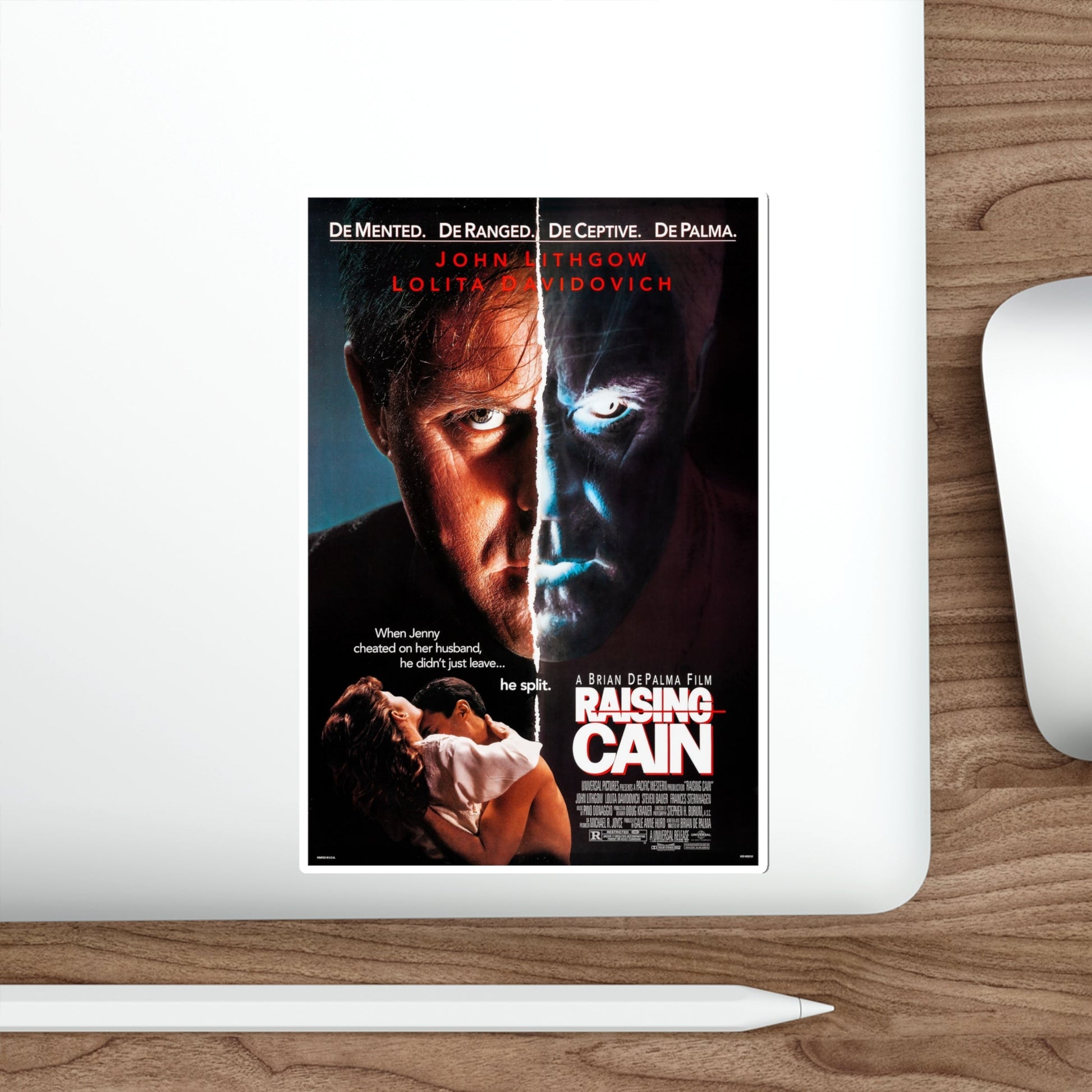 Raising Cain 1992 Movie Poster STICKER Vinyl Die-Cut Decal-The Sticker Space